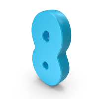 Font Cute 8 Blue PNG & PSD Images