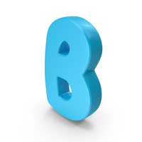 Font Cute B Blue PNG & PSD Images