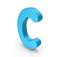 Font Cute C Blue PNG & PSD Images