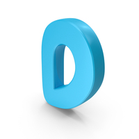 Font Cute D Blue PNG & PSD Images