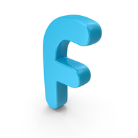 Font Cute F Blue PNG & PSD Images