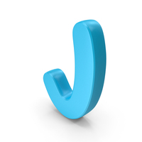 Font Cute J Blue PNG & PSD Images