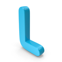 Font Cute L Blue PNG & PSD Images