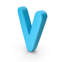 Font Cute V Blue PNG & PSD Images
