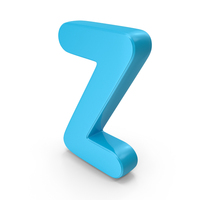 Font Cute Z Blue PNG & PSD Images