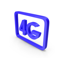 Blue 4G Icon PNG & PSD Images