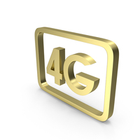 Gold 4G Icon PNG & PSD Images