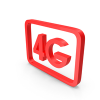 Red 4G Icon PNG & PSD Images