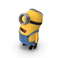 Short One Eyed Minion Pose PNG & PSD Images