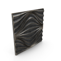 3D Wall Panel Circular Wave Metall PNG & PSD Images