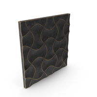 3D Wall Panel Wave Metall PNG & PSD Images