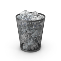 Trash Can Filled With Paper PNG & PSD Images