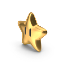Gold Mario Star PNG & PSD Images