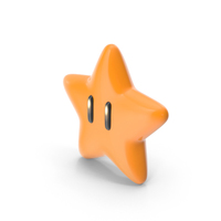 Orange Mario Star PNG & PSD Images