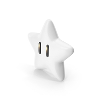 White Mario Star PNG & PSD Images
