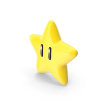 Mario Star Yellow PNG & PSD Images