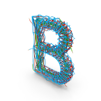 Color Wire Letter B PNG & PSD Images