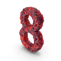 Organic Abstract Alphabet Number 8 PNG & PSD Images