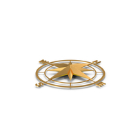 Gold Compass Rose Side PNG & PSD Images