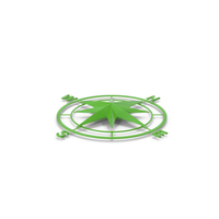 Compass Rose Green Side PNG & PSD Images