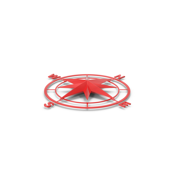 Compass Rose Red Side PNG & PSD Images