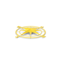 Yellow Compass Rose Side PNG & PSD Images