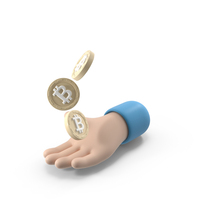 Cartoon Catching Crypto Coins Gesture PNG & PSD Images