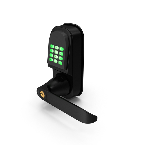 Black Smart Lock With Keypad Door Knob PNG & PSD Images