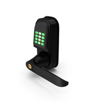 Black Smart Lock With Keypad Door Knob PNG & PSD Images