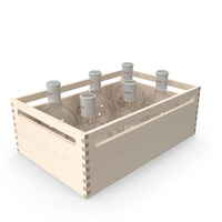 Stacking Crate With Flasks PNG & PSD Images