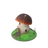 Stylized Mushroom House PNG & PSD Images