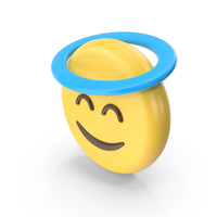 Smile with Halo Emoji PNG & PSD Images