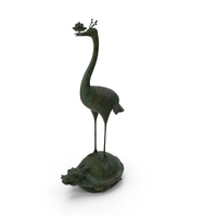 Turtle Cultural Relics Crane Model Ancient Bronze Lantern PNG & PSD Images