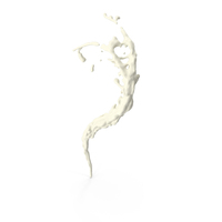 Half of Heart Made with Splashes of Milk PNG & PSD Images