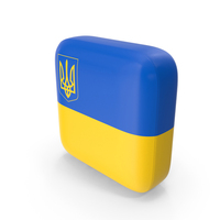 Ukraine Icon Flag With Coat Of Arms PNG & PSD Images