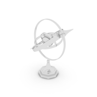 Sphere And Arrow - Chrome Figurine PNG & PSD Images