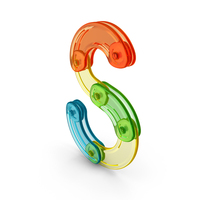 Plastic Constructor Set Letter S PNG & PSD Images
