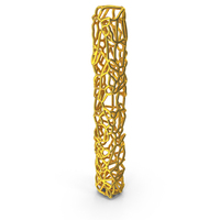 Golden Wire Letter L PNG & PSD Images