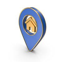 Location Symbol with House PNG & PSD Images