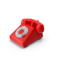 Red Rotary Phone PNG & PSD Images