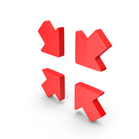 Red Exit Full Screen Icon PNG & PSD Images