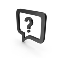 Question Mark Speech Icon Black PNG & PSD Images