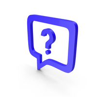 Question Mark Speech Icon Blue PNG & PSD Images