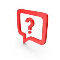 Question Mark Speech Icon Red PNG & PSD Images