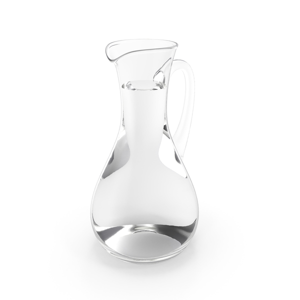 Glass Jug Narrow Neck With Water PNG & PSD Images