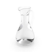Glass Jug Narrow Neck With Water PNG & PSD Images