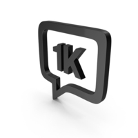 1K Message Logo Black PNG & PSD Images