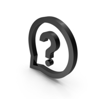 Bubble Question Mark Balck PNG & PSD Images