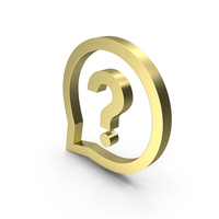 Bubble Question Mark Gold PNG & PSD Images