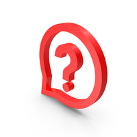 Bubble Question Mark Red PNG & PSD Images